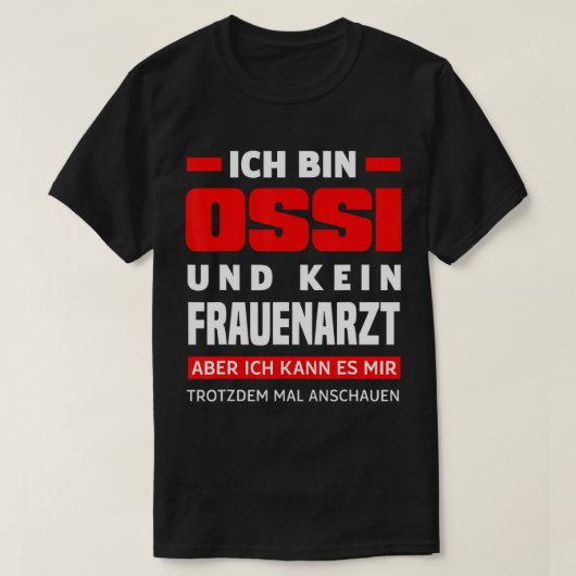 オッシウィメンドクターことわざイーストドイツイーストおもしろいOs Tシャツ (デザイン正面)