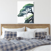 オッズを否定する：崖の盆栽 キャンバスプリント (インサイチュ (寝室))