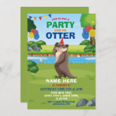 オッタおもしろい誕生会パークズーアニマル 招待状 (正面/裏面)