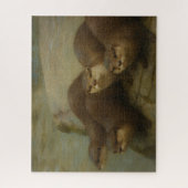 オッタカルテットよくはしゃぐ – ワイルドライフアートプリント ジグソーパズル (縦)