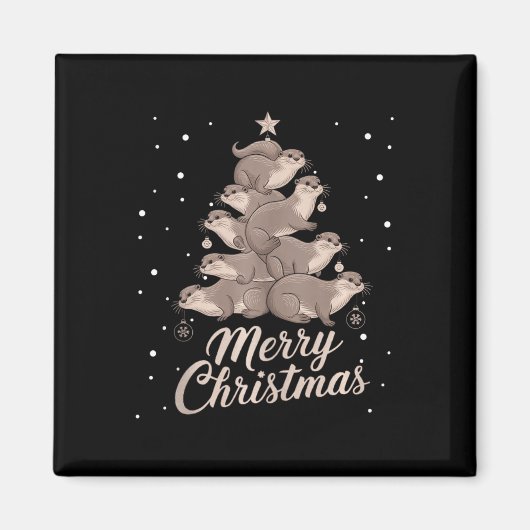 オッタクリスマスツリーオッタクリスマスツリークリスメリータム マグネット (正面)