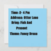 オッタトリプレットバースデーパーティー、誕生日招待状 招待状 (裏面)