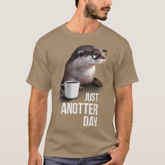 オッターおもしろいはオッターの恋人のためのアナーターの日 Tシャツ