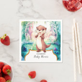 オッターお洒落ベビーシャワー スタンダードカクテルナプキン (インサイチュ)