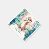 オッターお洒落ベビーシャワー スタンダードカクテルナプキン (角)