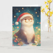 オッターからの季節のご挨拶 カード (黄色い花)