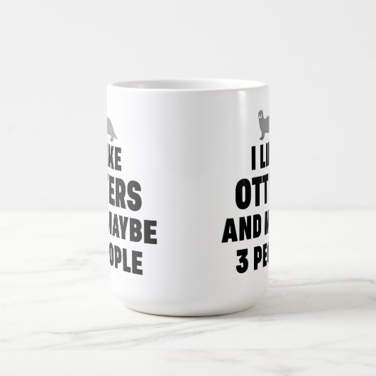 オッターが好きで、カワウソおもしろいの人は3人か モーフィングマグカップ (中央)