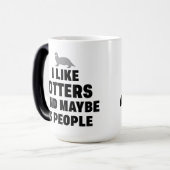 オッターが好きで、カワウソおもしろいの人は3人か モーフィングマグカップ (正面左)