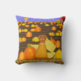 オッターのオリバーがカボチャを選ぶ クッション