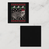 オッターの醜いクリスマス|スウェット動物の休日のクリスマス スクエア名刺 (正面/裏面)