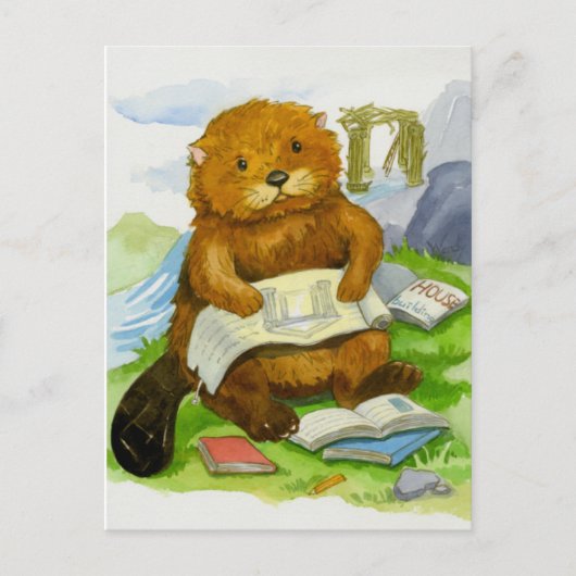 オッターはハガキ読に愛する ポストカード (正面)