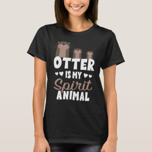 オッターは私の霊性動物かわいいオッターや動物 Tシャツ
