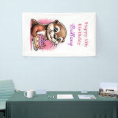 オッターをテーマにした女の子の誕生日パーティー 横断幕 (トレードショー)