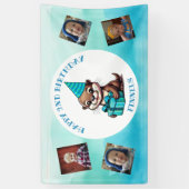 オッターをテーマにした少年の誕生日 パーソナライズされた 横断幕 (縦)