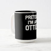 オッターを装う|ギフトおもしろいアイディア ツートーンマグカップ (正面左)