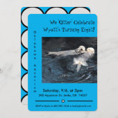 オッターアニマルアクアリウム誕生日パーティーへの招待 招待状 (正面/裏面)