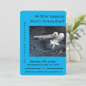 オッターアニマルアクアリウム誕生日パーティーへの招待 招待状 (スタンド正面)