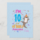 オッターオタリー素晴らし誕生日ガール  招待状 (正面/裏面)