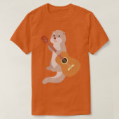 オッターギタリストギフト動物ギターミュージックオッター Tシャツ (デザイン正面)