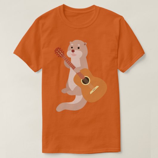 オッターギタリストギフト動物ギターミュージックオッター Tシャツ (デザイン正面)