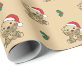 オッタークリスマスウィンターアニマルズホリデーオッターズ ラッピングペーパー (ロールコーナー)