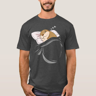 オッタースリーピングアニマルパジャマ昼寝PJs衣装ギフト Tシャツ