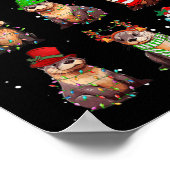 オッターズクリスマスライトデコレーションシーおもしろいオッター ポスター (角)