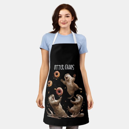 オッターチャオス面白バッグエル戦闘オッターぷん エプロン (着用した状態)