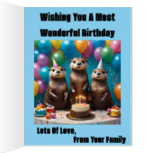 オッタートリプレットバースデーパーティー,誕生日カード (内側(右))