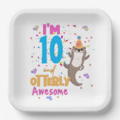 オッタートリー素晴らし誕生日ガール ペーパープレート (正面)