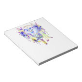 オッタードリームキャッチャーブルーイエローフローラ ノートパッド (アングル)