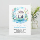 オッタードリームスケープOasis男の子の赤ちゃんシャワー 招待状 (スタンド正面)