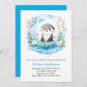 オッタードリームスケープOasis男の子の赤ちゃんシャワー 招待状 (正面/裏面)