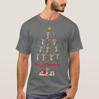 オッターファン必見！サンタオッターファッションクリスマス Tシャツ