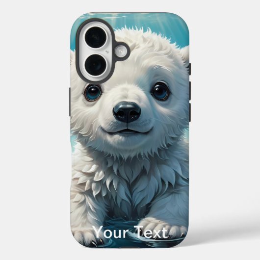 オッターボックスクマは氷山の野生動物の上に座ってパップ Case-Mate iPhoneケース (裏面)