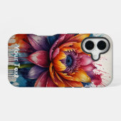 オッターボックス花水彩 iPhone 16ケース (裏面横)