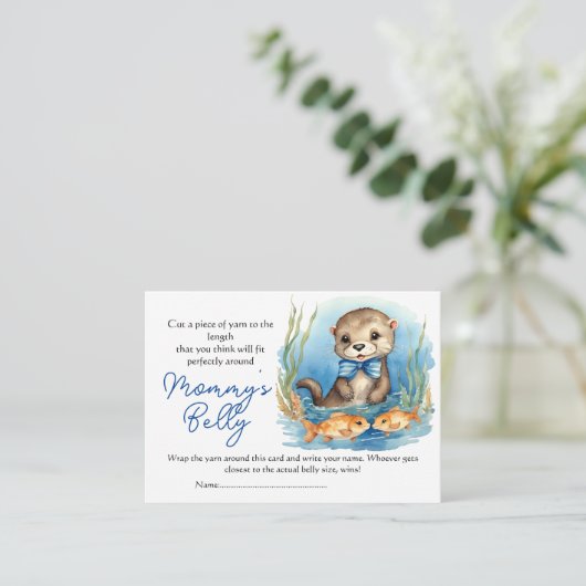 オッターボーイベビーバンプゲーム推測ママの腹のサイズ エンクロージャーカード (スタンド正面)