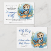 オッターボーイベビーバンプゲーム推測ママの腹のサイズ エンクロージャーカード (正面/裏面)