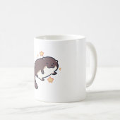 オッターマザー�が可愛いアニマルアートを喜ぶ コーヒーマグカップ (正面右)