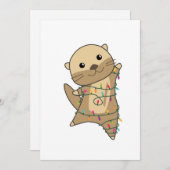 オッターマスコット クリスマス 雪 冬の動物 オッター (正面/裏面)