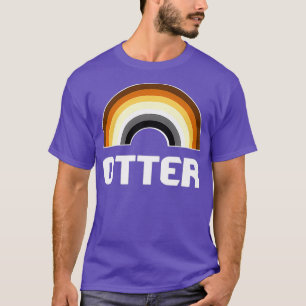 オッターレインボーゲイベアLGBTゲイプライドベアーウルフ Tシャツ
