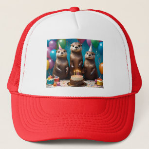 オッター三つ子の誕生日パーティー、 キャップ