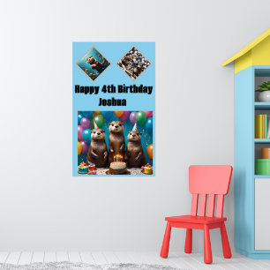 オッター三つ子の誕生日パーティー、 ポスター
