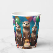 オッター三つ子の誕生日パーティー、 紙コップ (正面)