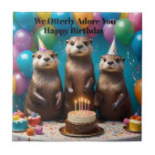 オッター三つ子は喜んで君の誕生日パーティーを祝う。 タイル (正面)