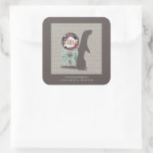 オッター先住民アメリカ動物霊書 スクエアシール (バッグ)