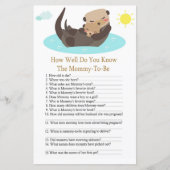 オッター君は赤ちゃんシャワーゲームをどれだけ知っているか (正面)