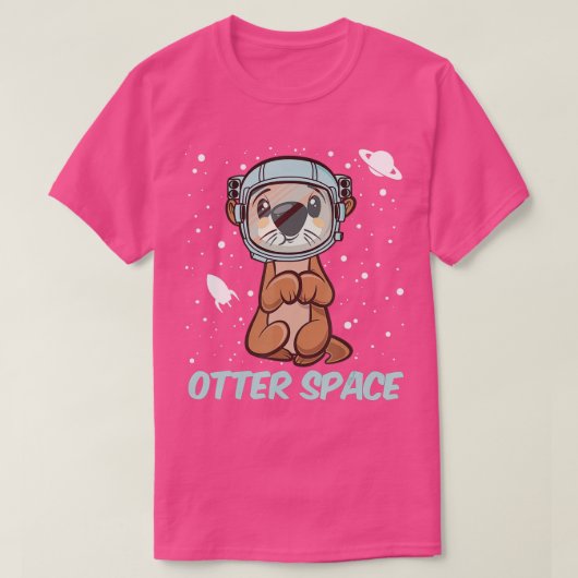 オッター宇宙おもしろいオッタプン Tシャツ (デザイン正面)