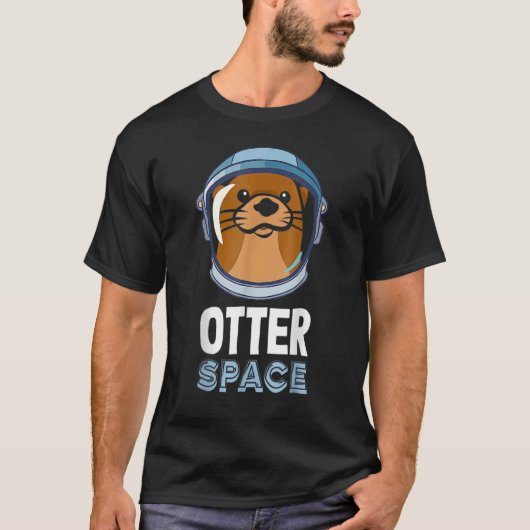 オッター宇宙オッターファン宇宙飛行士宇宙 Tシャツ (正面)