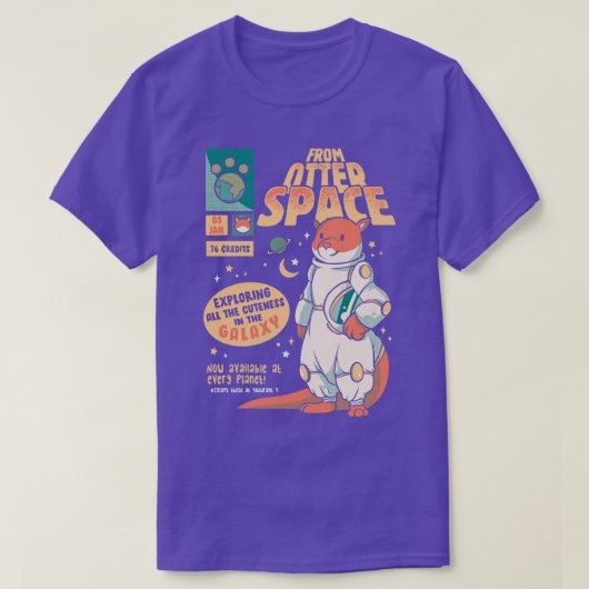 オッター宇宙宇宙飛行士その他の重力銀河系漫画 Tシャツ (デザイン正面)